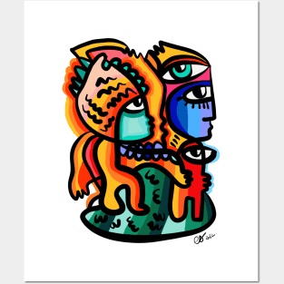 Rainbow Graffiti Creatures by  Emmanuel Signorino Posters and Art